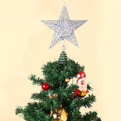 1pc Glitter Christmas Tree Star Topper Top Hat Decorations