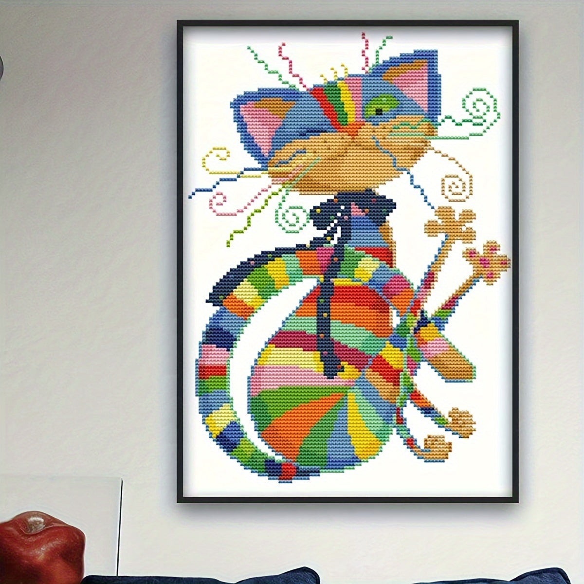 Colorful Cat Cross Stitch DIY Embroidery Kit