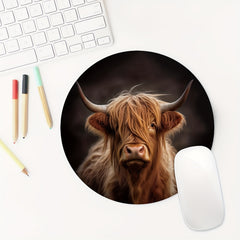 Bulls Gaming Mouse Pad For Women Round Non-slip Rubber Mouse Mat