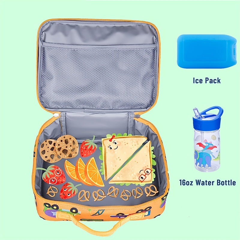 Cartoon Lunch Insulation Bag Oxford Cloth Fresh Cooler Bag For Camping Picnic