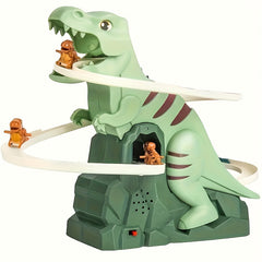 Jurassic Dino Slide Playset with 15 Cars Green Small Explorer Friction Game