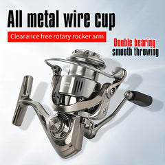 1pc Stainless Steel Spinning Reel 5.7:1 Gear Ratio Fishing Tackle