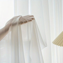 2 Panels Chiffon Sheer Curtains for Bedroom & Living Room