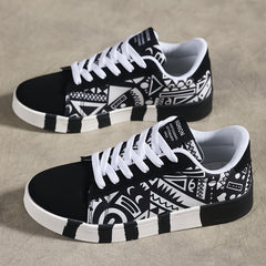 Pattern Lightweight Skate Shoes Breathable Wear Resistance Outdoor Sneakers
