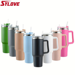 40oz Stainless Steel Water Bottle Leakproof Insulation Cup with Lid & Straw
