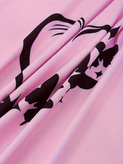 Butterfly Heart Print Pajama Set