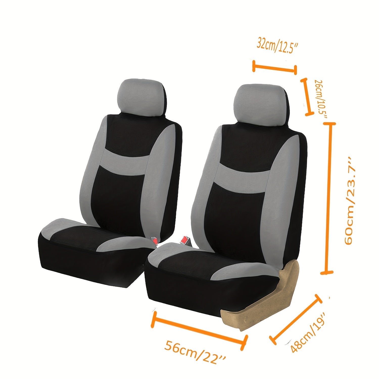 Universal 4pc Set Polyester Car Seat Cover