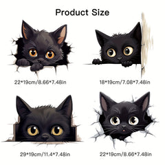 4pcs Cat Stickers for DIY T shirts Jeans Backpack