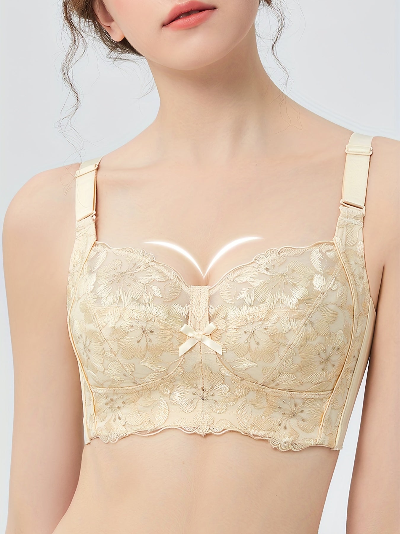 Lace Wireless Bra Full Coverage Breathable Women's Lingerie
