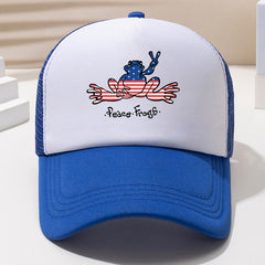 Peace Frog Baseball Cap American Flag Dad Hat