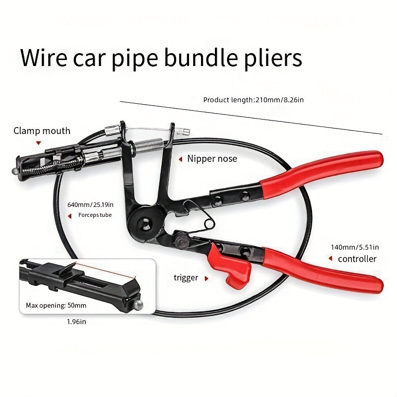 Car Water Pipe Snap Hoop Pliers Bend Wire Throat Style Pipe Ring Tool