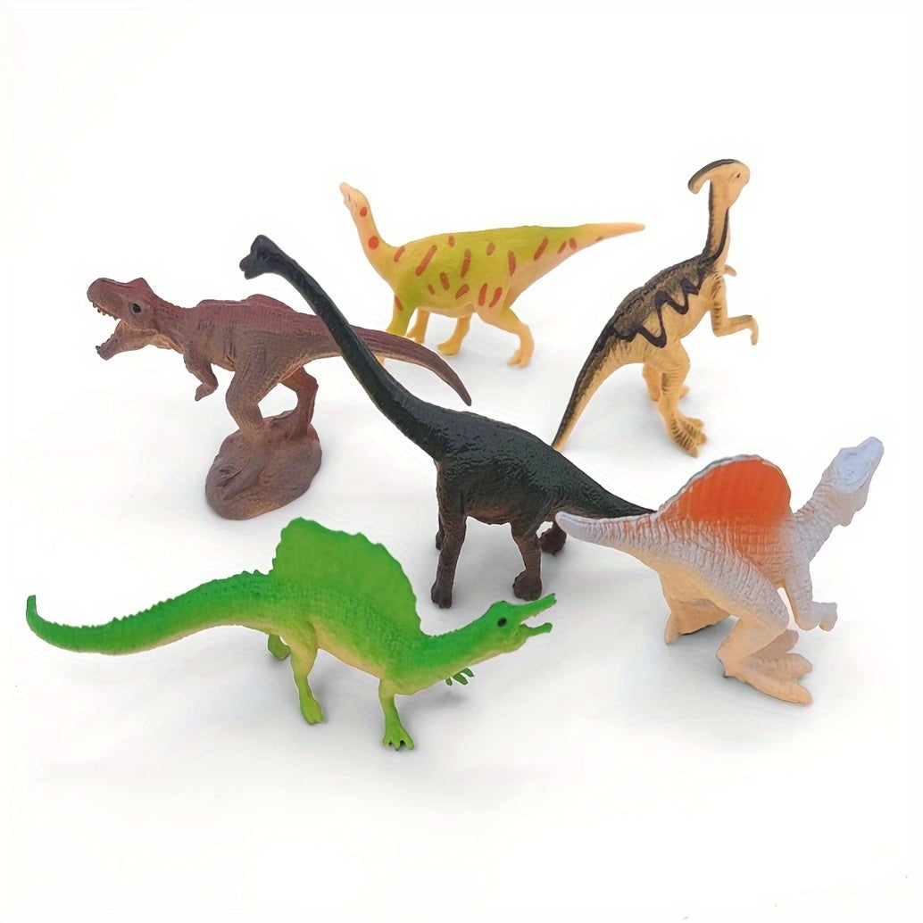 12pcs Dinosaur Simulation Models Rubber Sandbox Toys