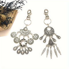 Ethnic Style Tassel Keychain Alloy Pendant Bag Decoration