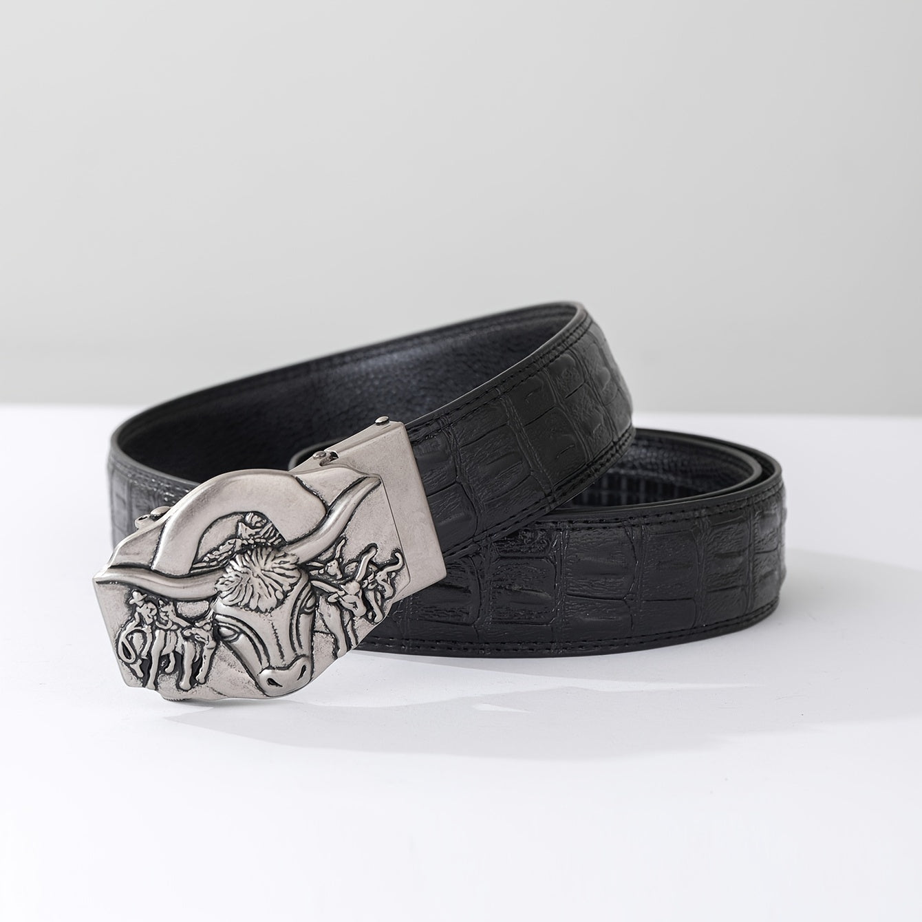 Funky Casual Two Layer PU Leather Belt for Men