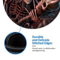 Circular Sewn Edge Mousepad The Old Skull Pattern