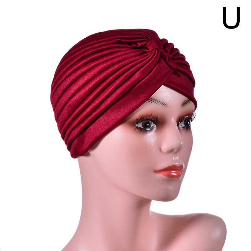 Stretchy Turban Cap Twisted Hat For Women