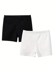2pcs Toddler Girls Biker Shorts Safety Shorts Leggings Under Skirt Dress