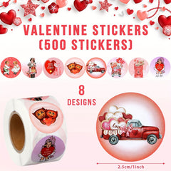 500pcs Love Stickers Crafts Confession Stickers Classroom Decorative Stickers