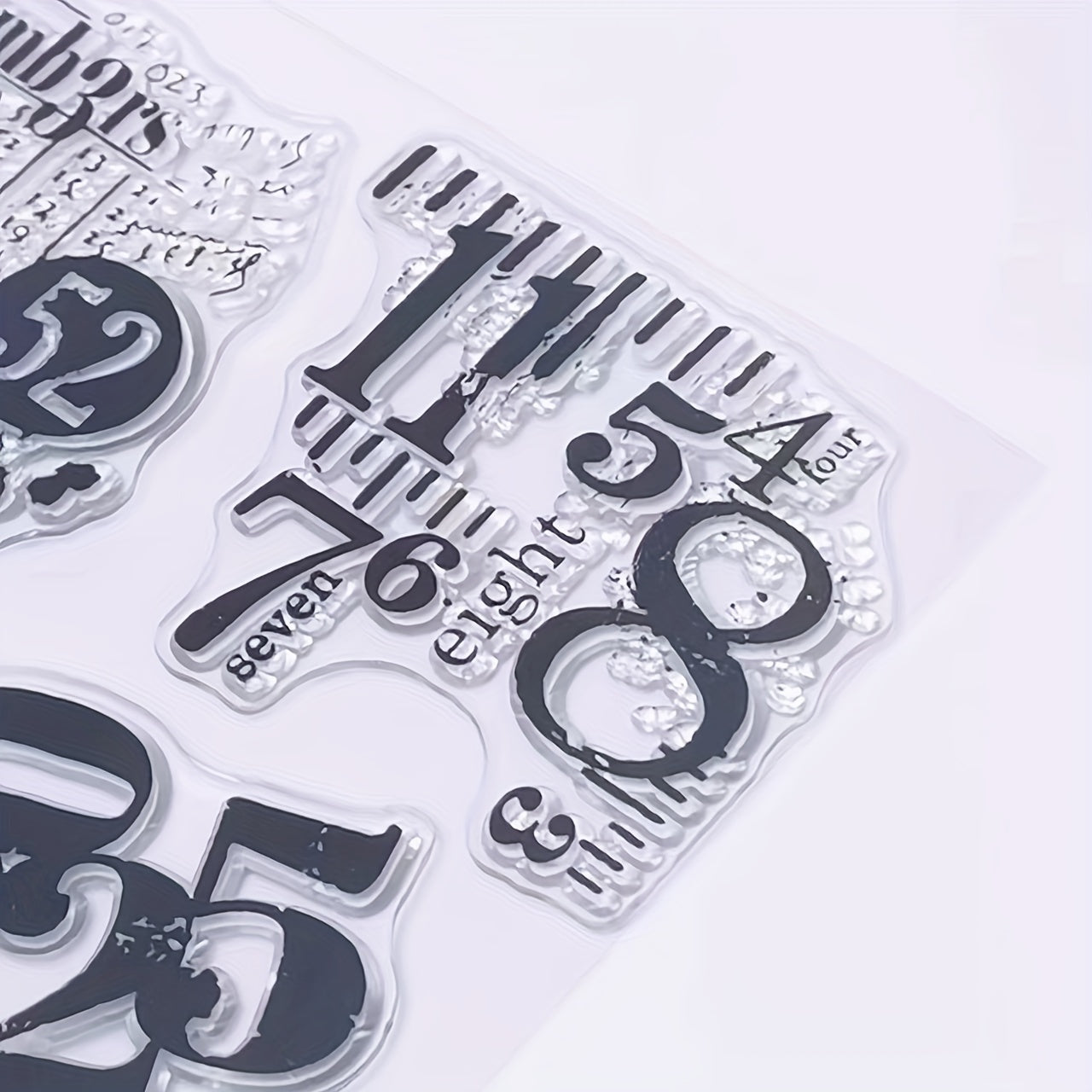 Numbers Stamps & Labels Clear Stamps DIY Crafts