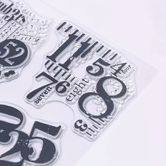 Numbers Stamps & Labels Clear Stamps DIY Crafts