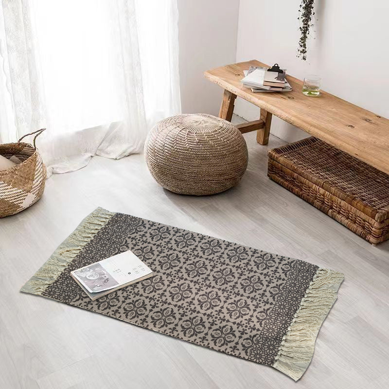Boho Area Rug With Tassel Washable Indoor Outdoor Rugs 47.2x70.8in