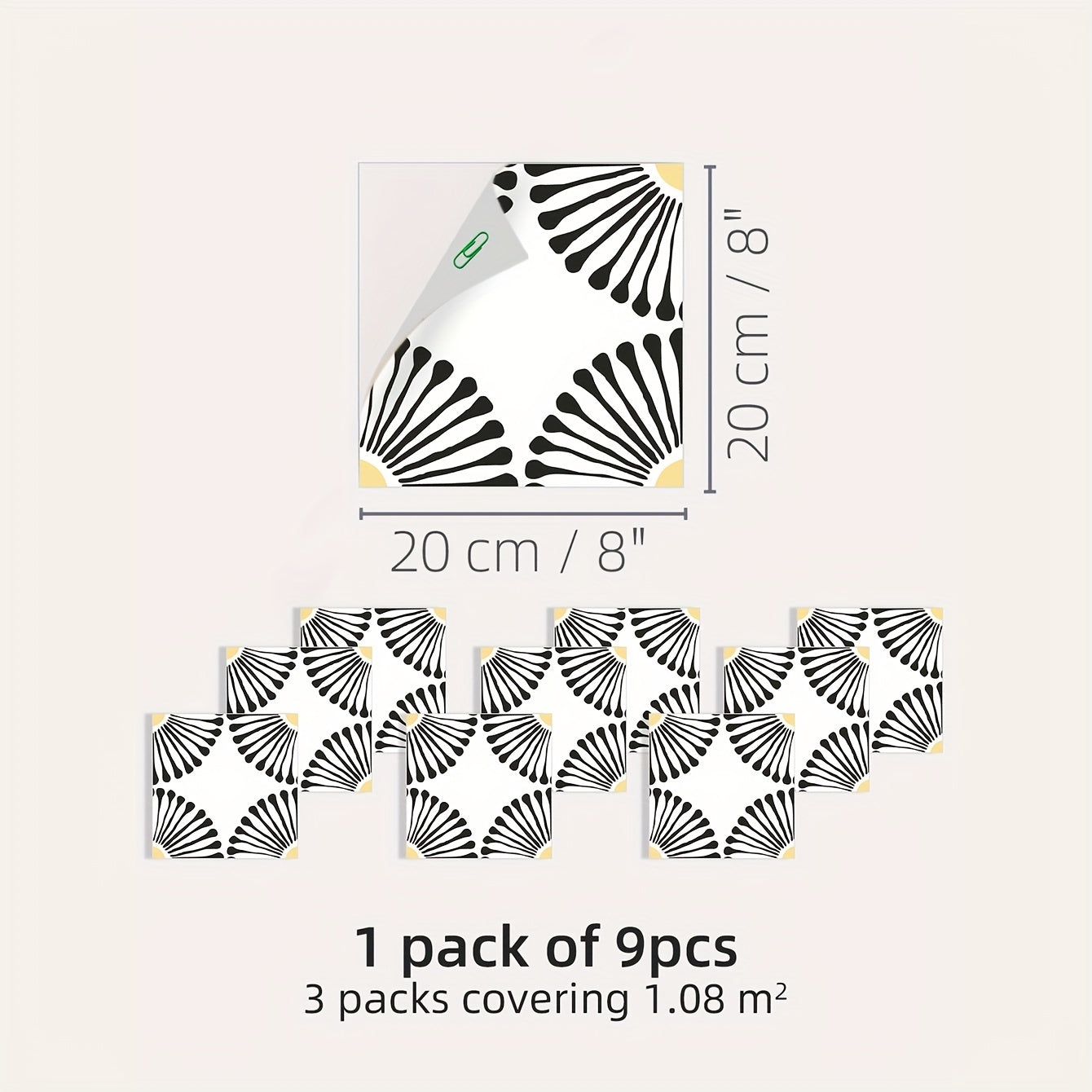 Moroccan Mosaic Look Self Adhesive PVC Tile