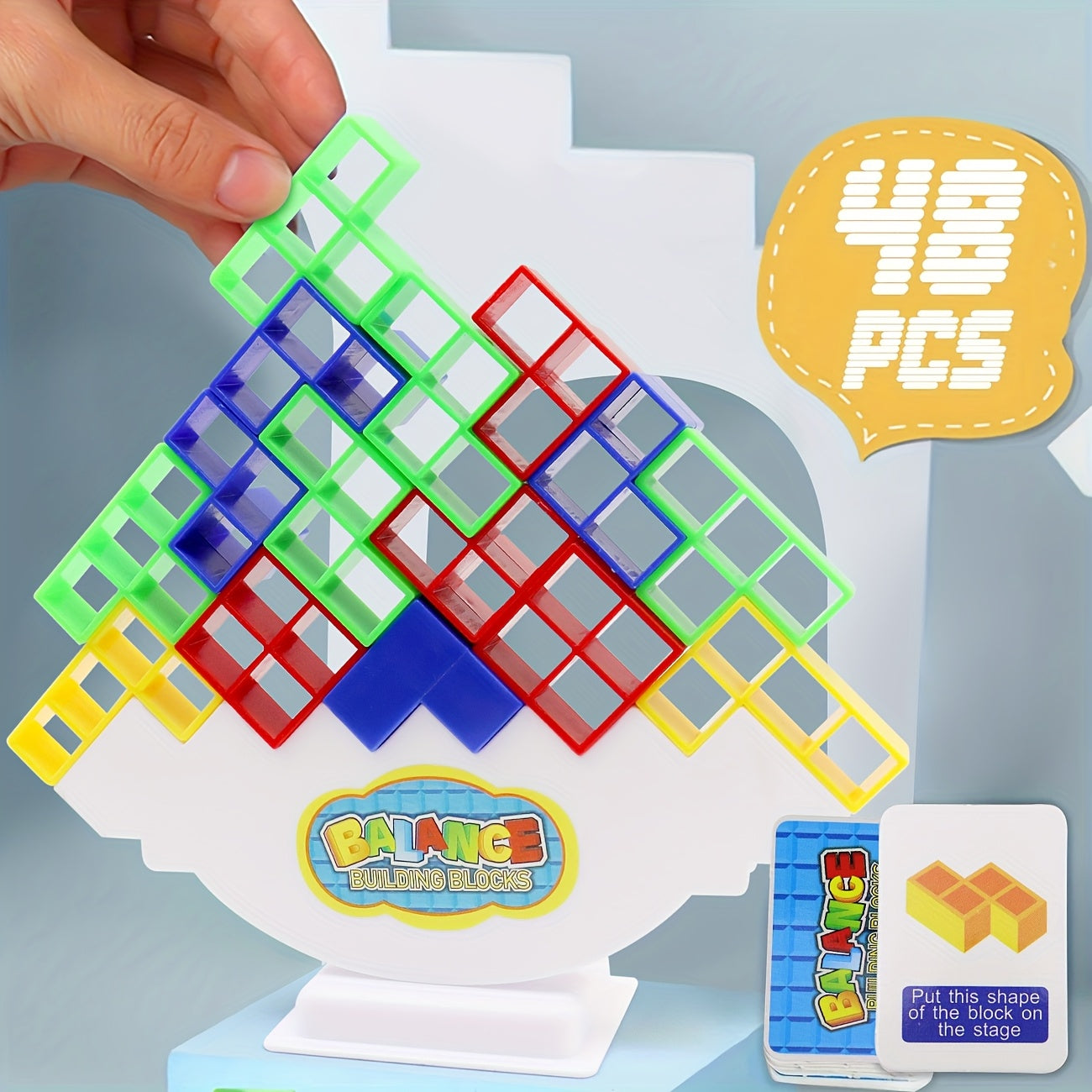 Balance Building Block Game Swing Stack Toy Puzzle Desktop Block Interactive Toy