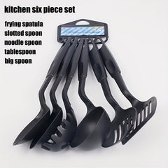 6pcs Nylon Utensil Set Non Stick Cooking Utensils Washable Kitchen Restaurant