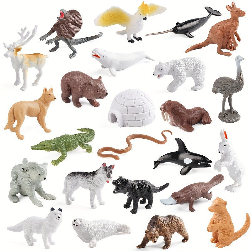 Mini Polar Animals Australian Wildlife Simulation Toy Models