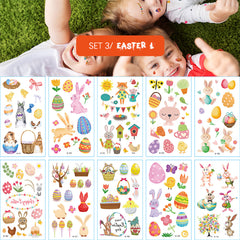 10 Pcs Easter Festive Tattoo Stickers Set