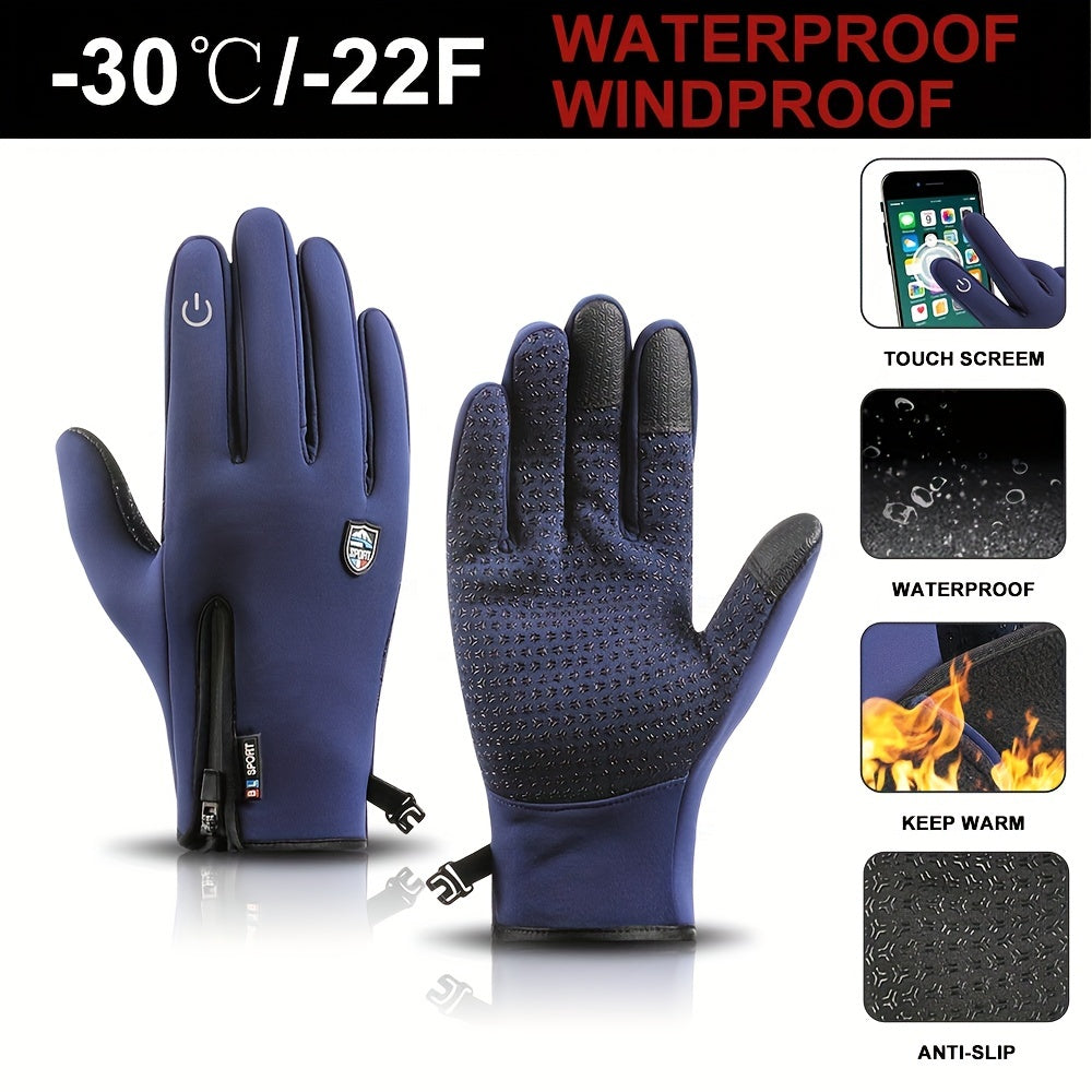 Winter Touchscreen Waterproof Windproof Gloves Thermal Fleece Skiing Cycling