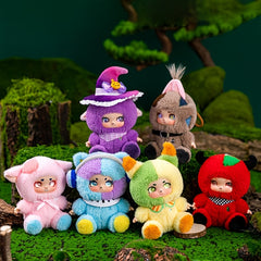 Witch Face Doll Figurine Plush Toy Keychain Bag Charm