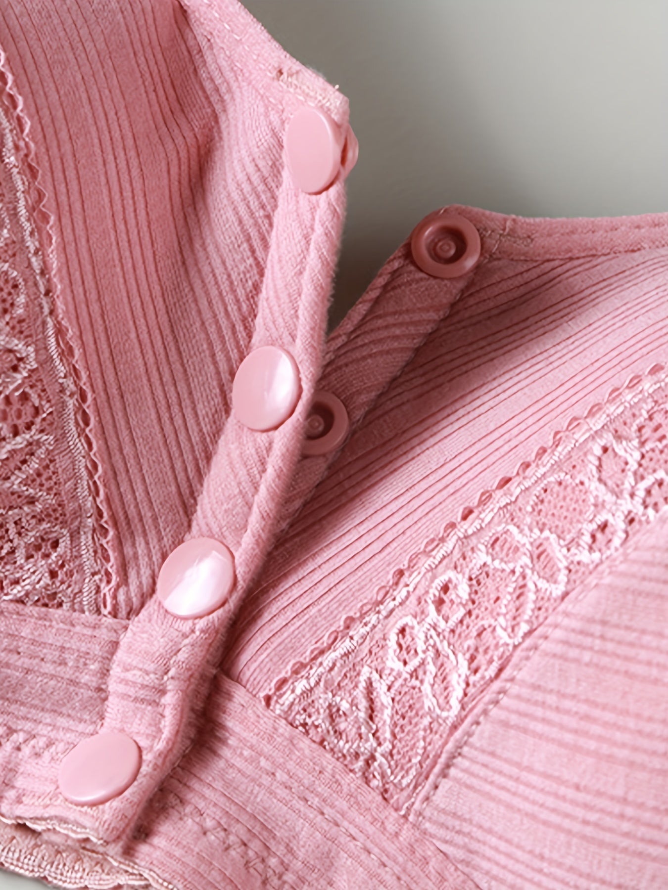 6pcs Lace Wireless Front Buckle Bras Comfortable & Breathable