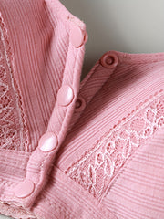 6pcs Lace Wireless Front Buckle Bras Comfortable & Breathable