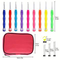 36pcs Crochet Hooks Set Ergonomic Rubber Grips Needles Knitting