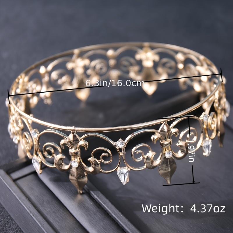 Vintage Golden Crystal Wedding Tiara Bridal Crown