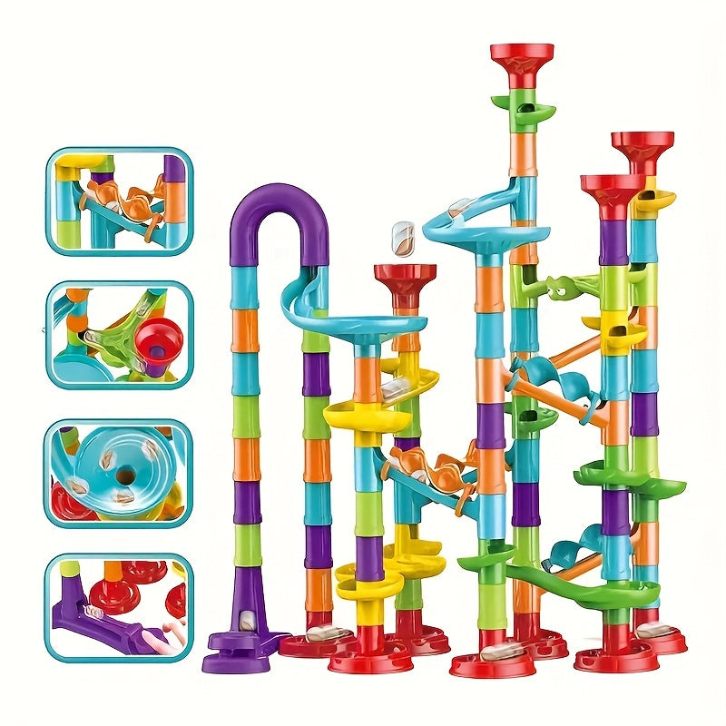 Trackball Slide Building Block Set Dark Glass Beads for Boys and Girls