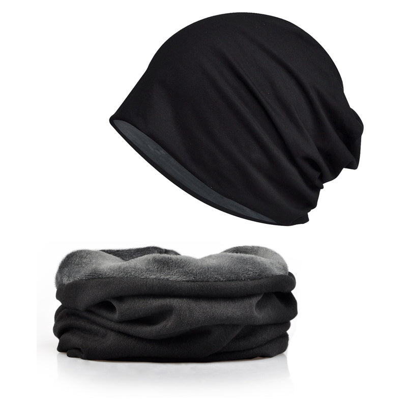 Men's Winter Beanie Hat Scarf Set Fleece Lined Snow Knit Ski Cap