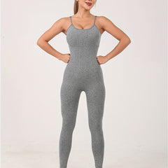 Sports Cami Jumpsuit Sleeveless Quick Drying Yoga Bodysuit Women's Activewear