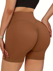 V Cut Waist Seamless Yoga Shorts Slim Fit