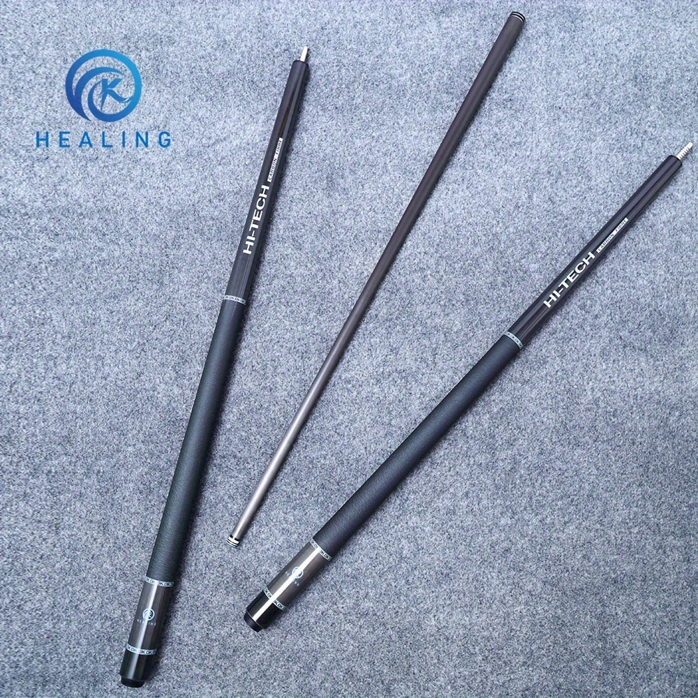 Carbon Fiber Billiard Cue 1474mm Hitting Rod 8 Teeth UV Printing Handle