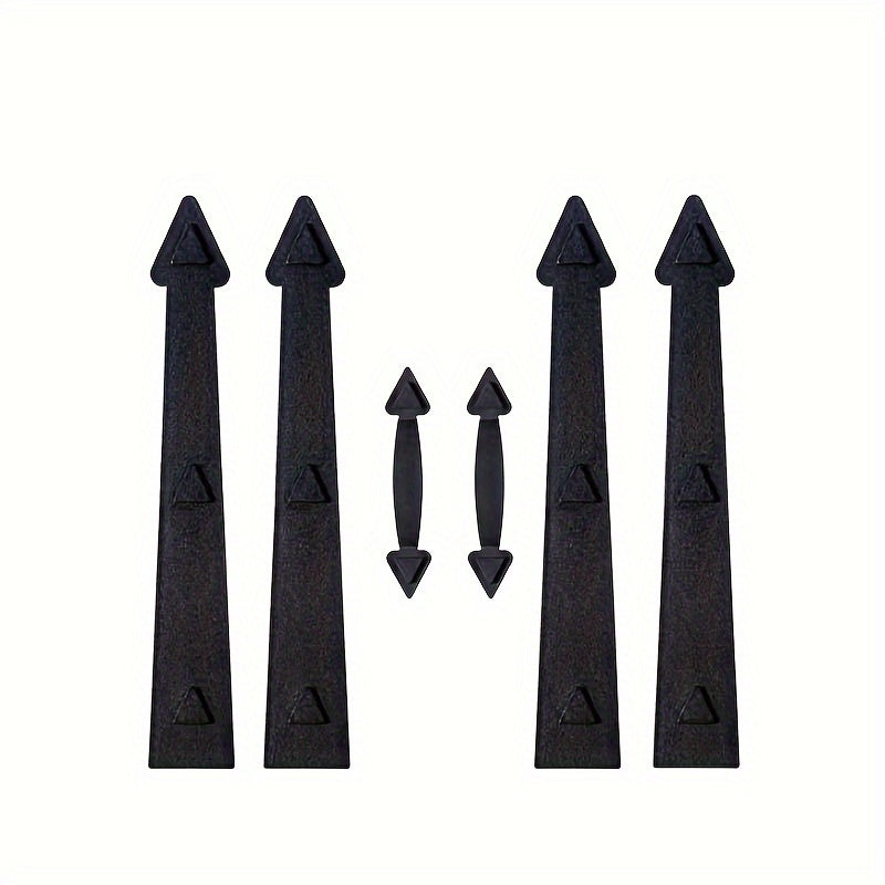 6pcs Garage Door Magnetic Decorative Hardware Faux Hinges Handles Kit
