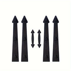 6pcs Garage Door Magnetic Decorative Hardware Faux Hinges Handles Kit