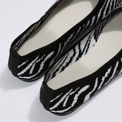 Knitted Pointed Flat Shoes Soft Sole Breathable Ballet Flats