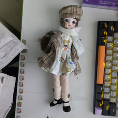 Vintage Doll Blonde Lifelike in Green Dress & Accessories