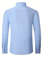 Men's Classic Button Up Shirt with Chest Pocket