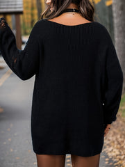 Solid Ripped Round Neck Jumper