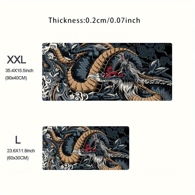 Chinese Art Dragon Mouse Pad Large XXL Desk Mat
