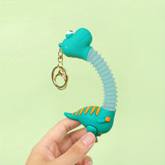 3D Dinosaur Keychain Retractable Sound Novelty Keychain