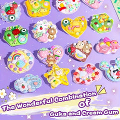 525pcs Cream Glue Guka Sticker Set Birthday Gift DIY Crafts Set Toy Accessories